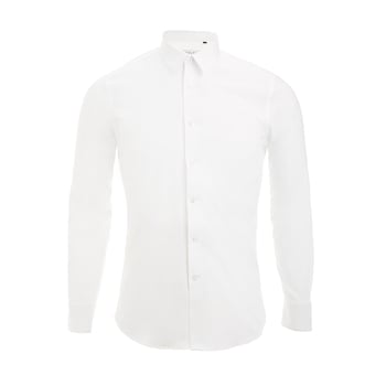 Férfi ing – üzleti/formális, vasalásmentes, hosszú ujjú, rever gallér, pamut-keverék