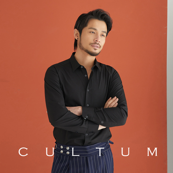 Férfi ing – üzleti/formális, vasalásmentes, hosszú ujjú, rever gallér, pamut-keverék