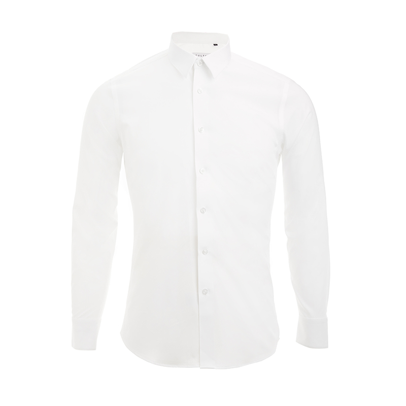 Férfi ing – üzleti/formális, vasalásmentes, hosszú ujjú, rever gallér, pamut-keverék