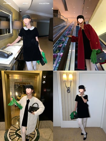 Рокля от коприна в плетена материя с лацкан яка, къс ръкав, средна дължина, H‑образна пола, литературно ретро стил, зима 2025