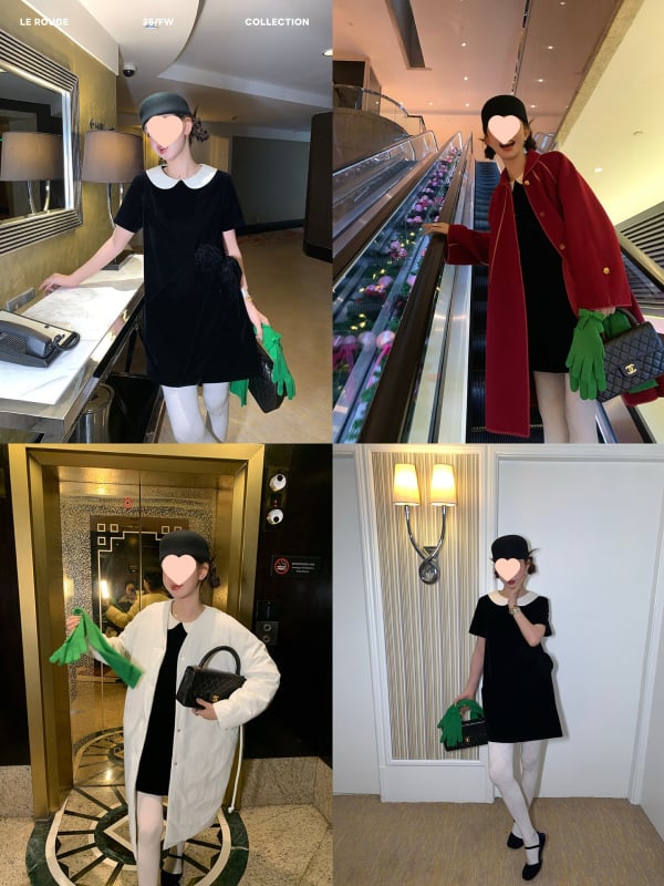 Рокля от коприна в плетена материя с лацкан яка, къс ръкав, средна дължина, H‑образна пола, литературно ретро стил, зима 2025