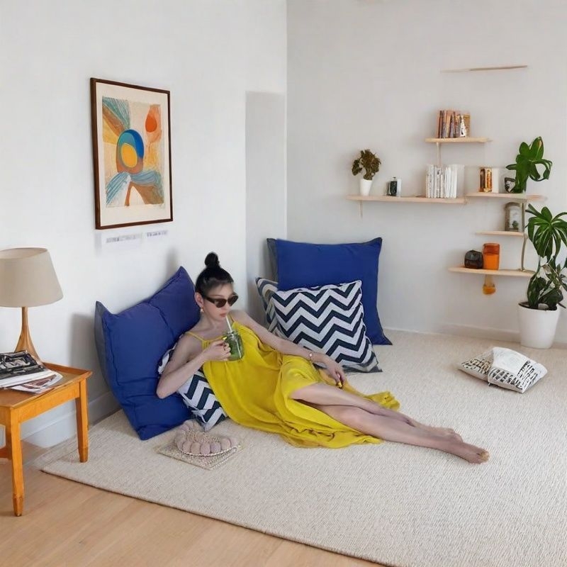 Дълга А-линейна рокля, без ръкави, свободна талия, детайл колаж/сплайсинг