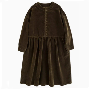 Рокля с ретро стил, средна дължина, А‑линия силует, кръгло деколте