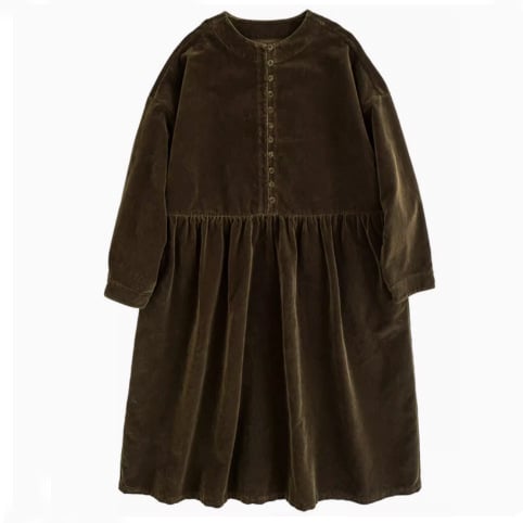 Рокля с ретро стил, средна дължина, А‑линия силует, кръгло деколте