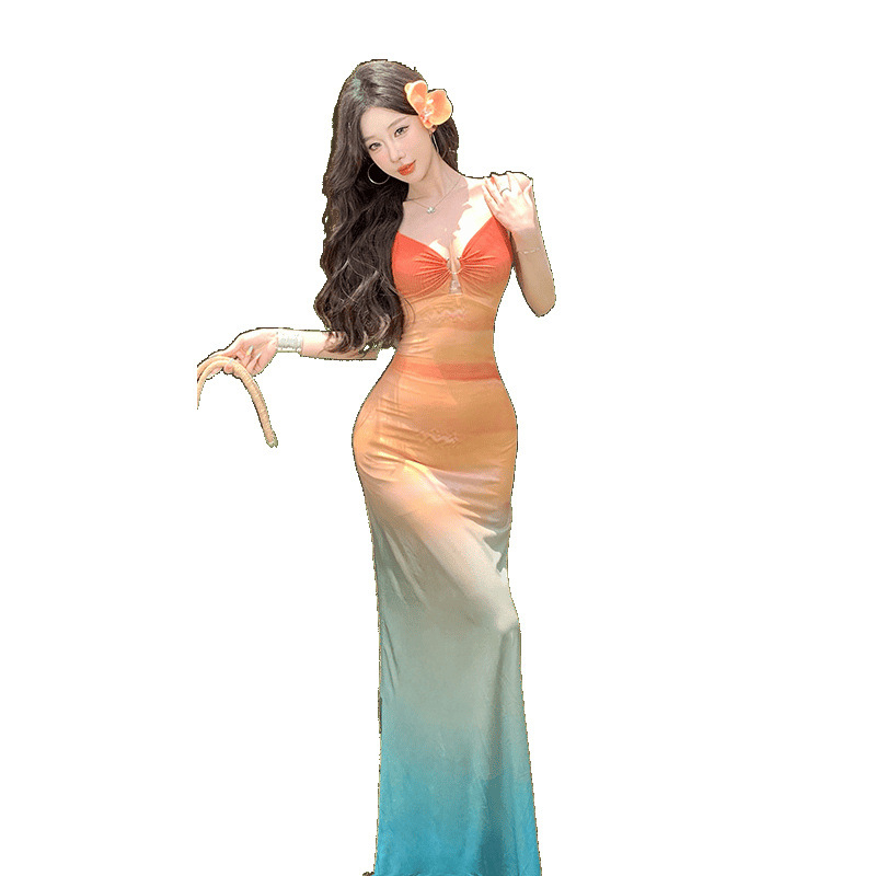 Hálós kötött pántos ruha, magas derékvonal, A-vonal, ujjatlan, midi hossz, poliészter-elasztán keverék