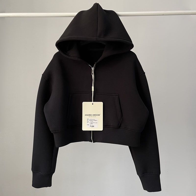 Hooded sweatshirt s materijom zraka, udoban kroj, Feifei rukavi, halter ovratnik, akril, sadržaj glavnog materijala 95%+, ženski urbani stil, jesen 2025