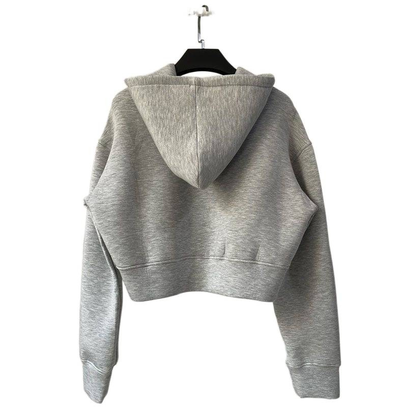 Hooded sweatshirt s materijom zraka, udoban kroj, Feifei rukavi, halter ovratnik, akril, sadržaj glavnog materijala 95%+, ženski urbani stil, jesen 2025