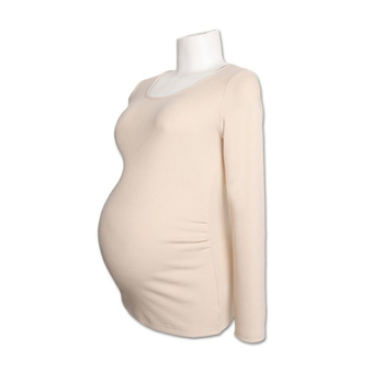 Nėščiųjų pagrindinis topas – pavasaris-rudenis 2025, siauras kirpimas, ilgos rankovės, poliesterio ir spandekso mišinys, 90–95% poliesterio