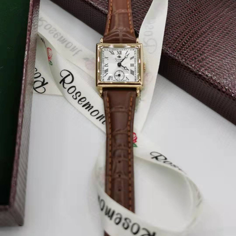 KEDOO Ženski sat s kvarcnim mehanizmom (Japan MIYOTA) - kvadratni brojčanik promjera 23 mm, kućište od nehrđajućeg čelika, narukvica od umjetne kože, vodootpornost 20 m