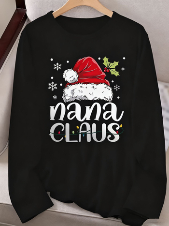 Női kapucnis pulóver karácsonyi mintával, casual stílus, középhosszú, hosszú ujjú, poliészter-spandex keverék