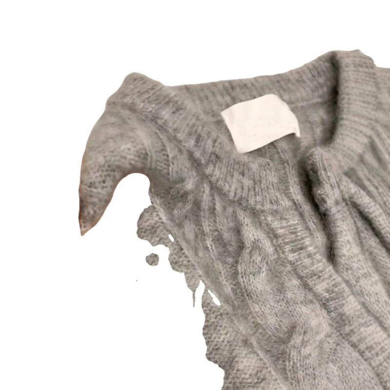 Női ultratan kecskebőr kötött pulóver, hosszú ujjú, városi stílus, magas derekú fazon