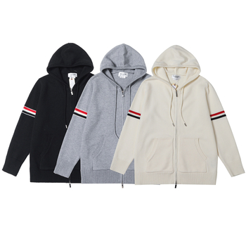 Cardigan džemper s kapuljom – pamuk (≥95%), zatvara se zipom, labav kroj, svakodnevni japansko-korejski stil