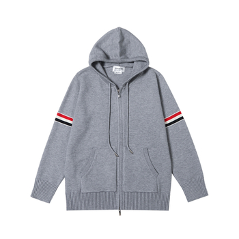 Cardigan džemper s kapuljom – pamuk (≥95%), zatvara se zipom, labav kroj, svakodnevni japansko-korejski stil