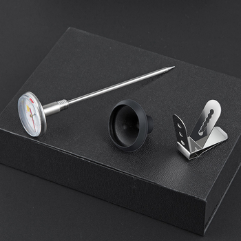 Termometru pentru cafea cu clips din oțel inoxidabil, pentru monitorizarea temperaturii laptelui