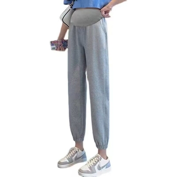 Hlače za trudnice, slobodnog kroja, pamuk materijal 70–80% pamuk, hlače s srednjom elastičnom pojasom, jesen 2023