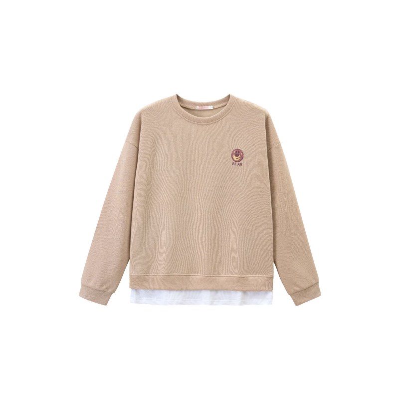 Пуловер за кърмене през пролетта и есента, памук 90%, средно дълъг топ, стилно облекло за майки