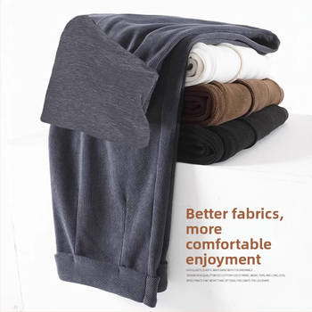 Παντελόνια εγκυμοσύνης με chenille βαμβάκι, επένδυση φλίς, φαρδιά γραμμή, μήκος ¾, στήριξη κοιλιάς