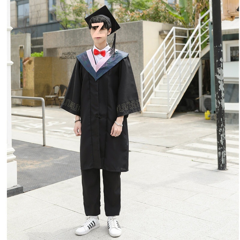 Akadēmiskā absolventu halāta, koledžas stilā, TR audums, PVC galvenais materiāls ≤30%, Āzijas iedvesots, mākslinieciskais vintage, vasara 2020