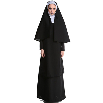 Halloween kostim časnoj sestri za žene, Milk Silk tkanina, glavni materijal poliester, Beauty embryo marka, za igru uloga i maškare
