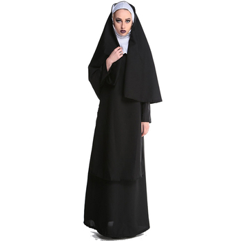 Halloween kostim časnoj sestri za žene, Milk Silk tkanina, glavni materijal poliester, Beauty embryo marka, za igru uloga i maškare