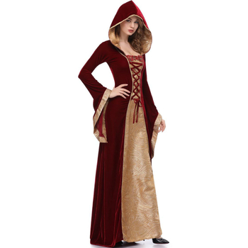 Rochie de bal medievală europeană, cu capa, pentru cosplay | Beauty Embryo | Amestec de bumbac | Primăvara 2022 | Pentru vârsta 18–24 ani