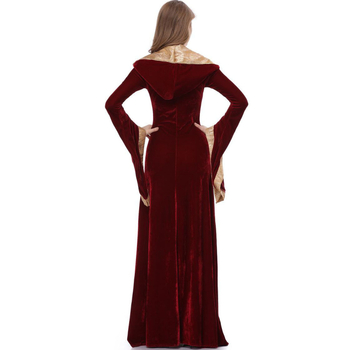Rochie de bal medievală europeană, cu capa, pentru cosplay | Beauty Embryo | Amestec de bumbac | Primăvara 2022 | Pentru vârsta 18–24 ani
