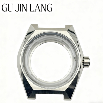 Mechanikus karóra tok, rozsdamentes acél, átlátszó hátsó, kompatibil NH35-ös mozgással — csomagolás: 1 db