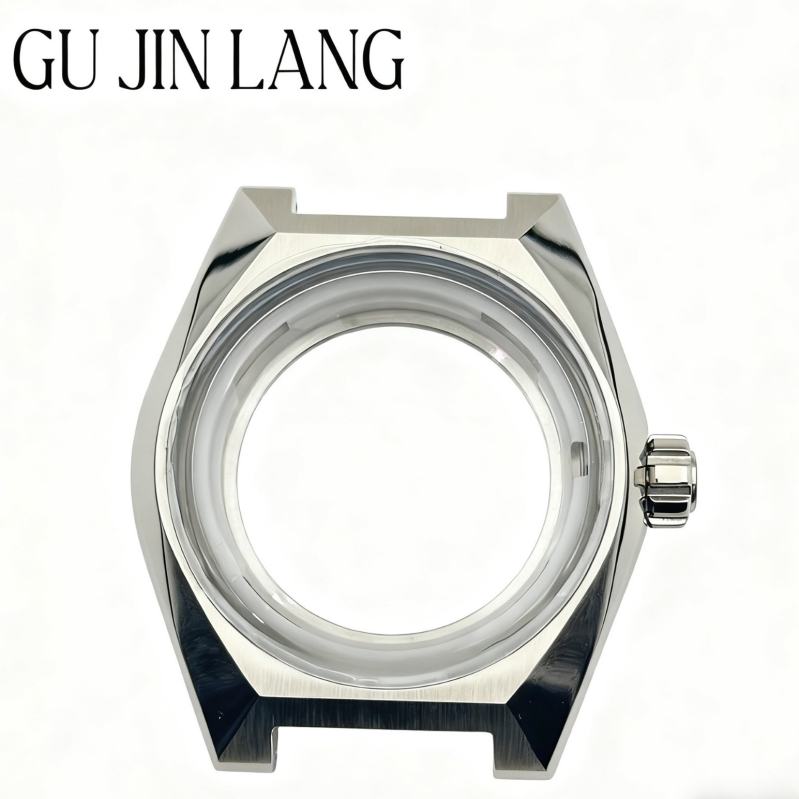 Mechanikus karóra tok, rozsdamentes acél, átlátszó hátsó, kompatibil NH35-ös mozgással — csomagolás: 1 db