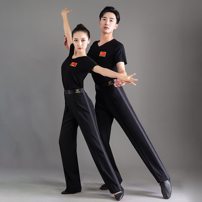 Muške hlače za latino ples za vježbanje, lagani ljetni materijal, pogodne za latino, ballroom i moderni ples.