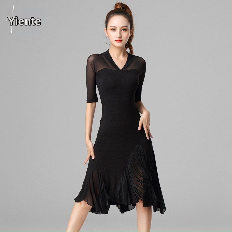 Yant latīnas deju kleita pieaugušām sievietēm — premium līmeņa konkurss un izrādes apģērbs, modalā auduma 90–95%