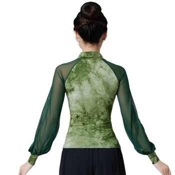 Женски латин денс топ, памучен плат 95%, памучна подплата 95%, танцово облекло.