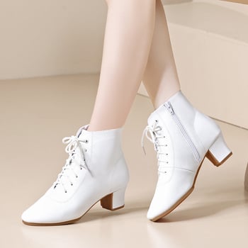 Aukštapadžių šokių bateliai moterims – kvadratinis šokis, lotynų šokis, lengvas dizainas, sintetinis odos