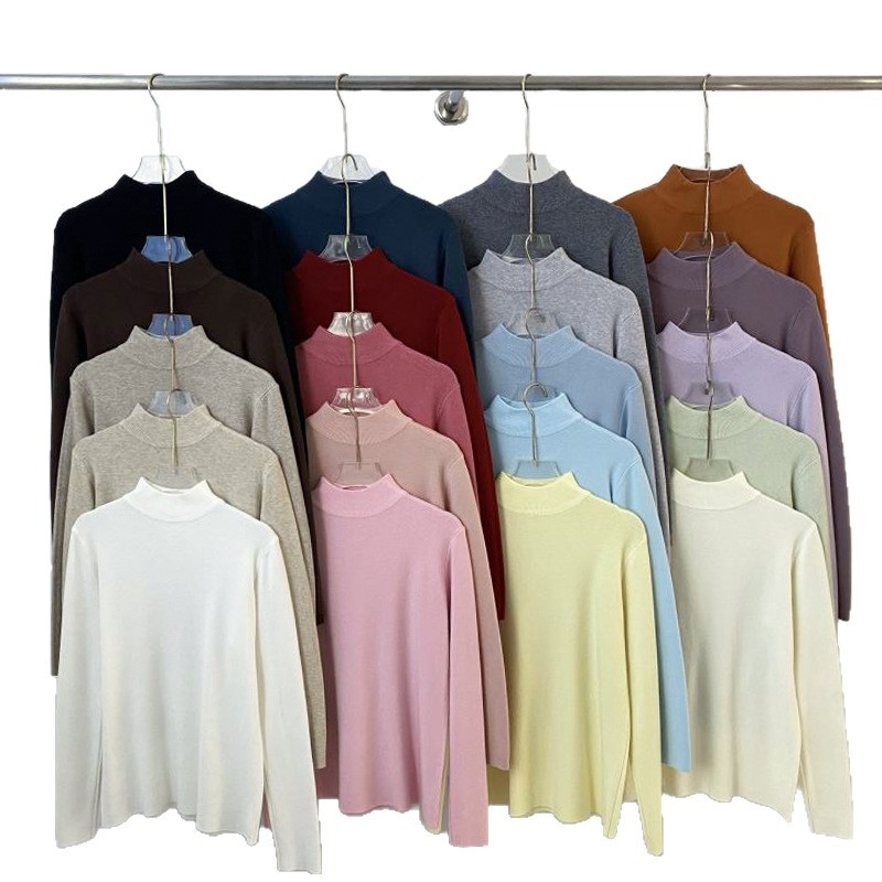 Πουλόβερ με κουκούλα και μισοψηλό λαιμό - μακριά μανίκια, μίγμα ακρυλικών ινών 30-50%, στυλ Ιαπωνο-Κορεάτικο casual