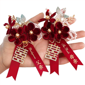 Esküvői corsage a menyasszony és a vőlegény, valamint a család részére — selyem virágok, Kuano márka, univerzális stílus, kivitelezés: Egyéb, import: Nem