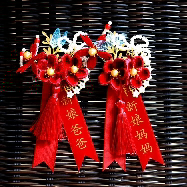 Esküvői corsage a menyasszony és a vőlegény, valamint a család részére — selyem virágok, Kuano márka, univerzális stílus, kivitelezés: Egyéb, import: Nem