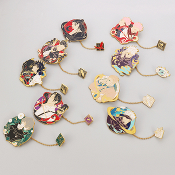 Jujutsu Kaisen broš: kahepoolsed alumiiniumist broš Gojo Satoru, Itadori Yuji ja Ryomen Sukuna – õlilaadse tilga viimistlus, päritolu Yiwu, mudel XZ1122