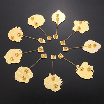 Jujutsu Kaisen broš: kahepoolsed alumiiniumist broš Gojo Satoru, Itadori Yuji ja Ryomen Sukuna – õlilaadse tilga viimistlus, päritolu Yiwu, mudel XZ1122