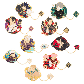 Jujutsu Kaisen broš: kahepoolsed alumiiniumist broš Gojo Satoru, Itadori Yuji ja Ryomen Sukuna – õlilaadse tilga viimistlus, päritolu Yiwu, mudel XZ1122