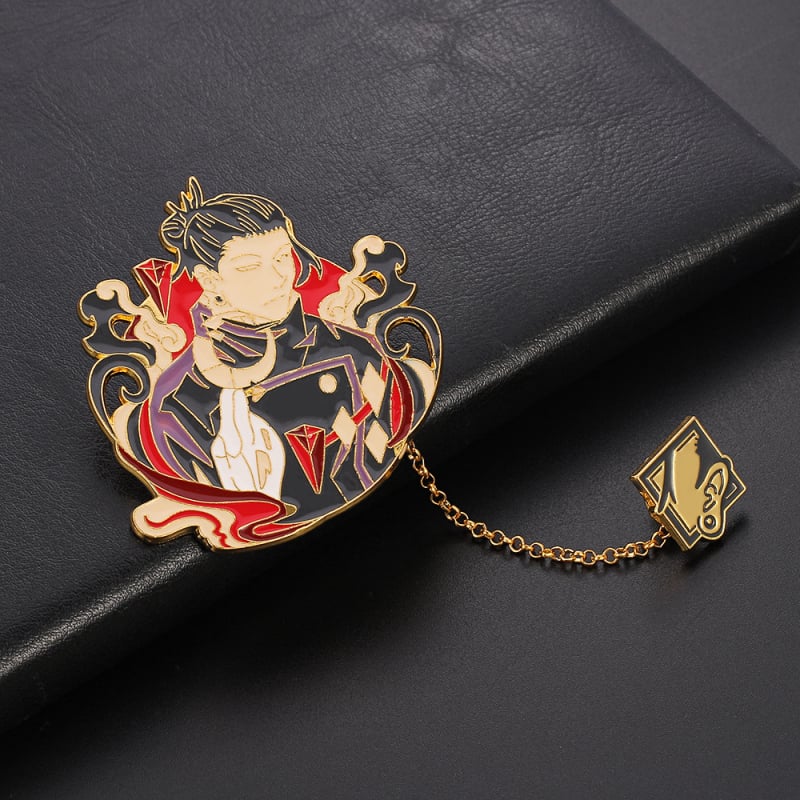 Jujutsu Kaisen broš: kahepoolsed alumiiniumist broš Gojo Satoru, Itadori Yuji ja Ryomen Sukuna – õlilaadse tilga viimistlus, päritolu Yiwu, mudel XZ1122