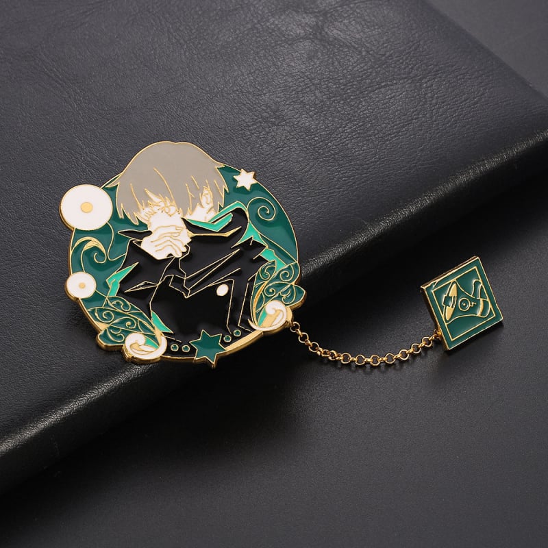 Jujutsu Kaisen broš: kahepoolsed alumiiniumist broš Gojo Satoru, Itadori Yuji ja Ryomen Sukuna – õlilaadse tilga viimistlus, päritolu Yiwu, mudel XZ1122