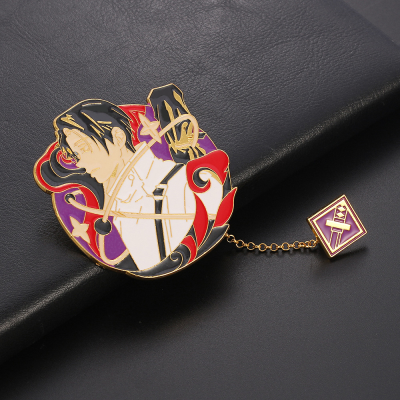 Jujutsu Kaisen broš: kahepoolsed alumiiniumist broš Gojo Satoru, Itadori Yuji ja Ryomen Sukuna – õlilaadse tilga viimistlus, päritolu Yiwu, mudel XZ1122