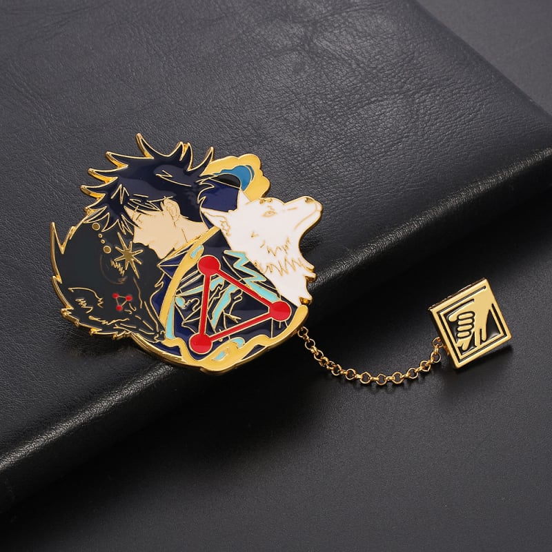 Jujutsu Kaisen broš: kahepoolsed alumiiniumist broš Gojo Satoru, Itadori Yuji ja Ryomen Sukuna – õlilaadse tilga viimistlus, päritolu Yiwu, mudel XZ1122