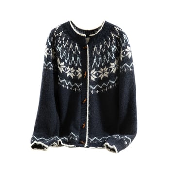 Női kapucnis vastag kötött jacquard pulóverdzseki, akril-poliészter keverék, A-vonalú szabás, hosszú ujjú, téli 2025