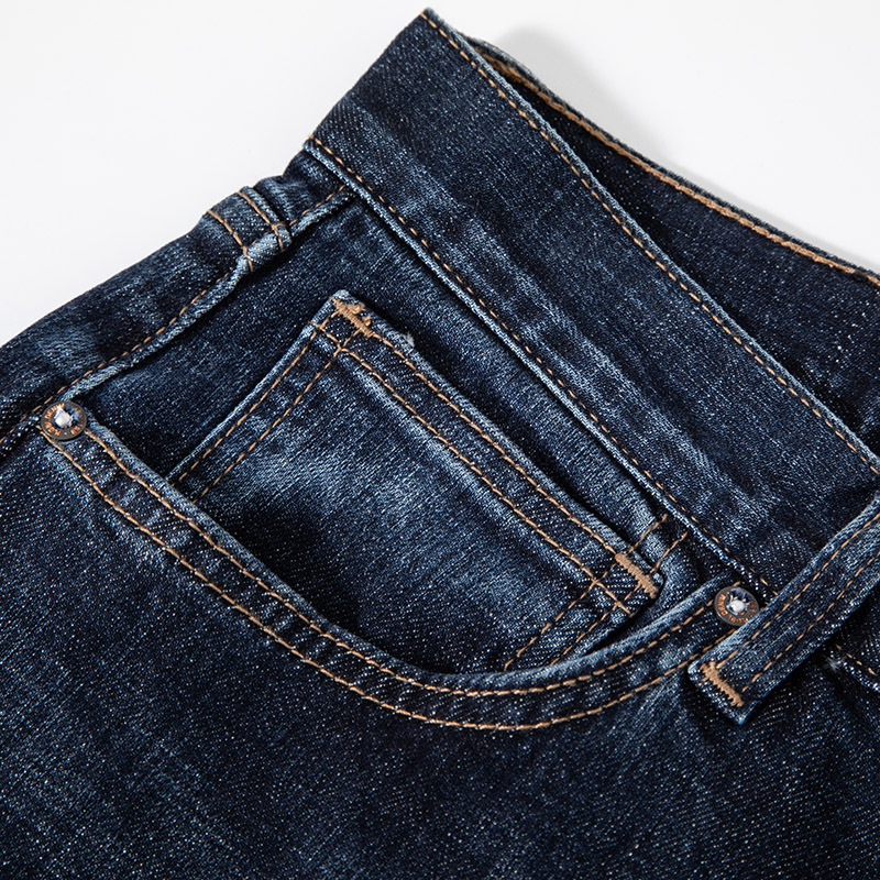 Férfi farmernadrág, egyenes szabás, magas derék, cipzár, 98% pamut, enzimes mosás