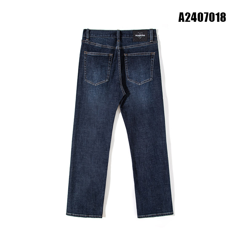 Férfi farmernadrág, egyenes szabás, magas derék, cipzár, 98% pamut, enzimes mosás