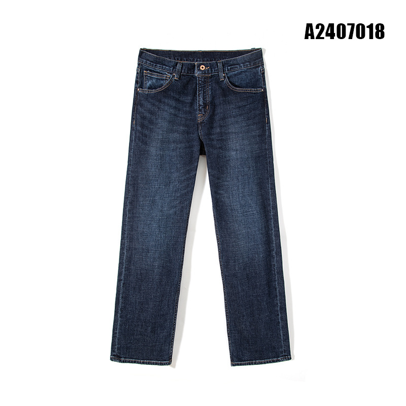 Férfi farmernadrág, egyenes szabás, magas derék, cipzár, 98% pamut, enzimes mosás