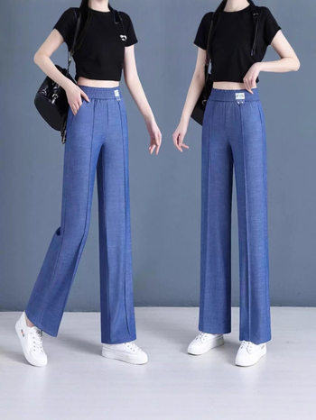 Jeansi talie înaltă, croială dreaptă, denim ultra-subțire