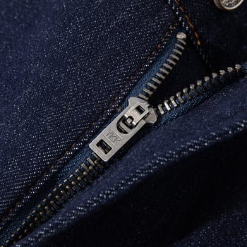 Férfi farmernadrág, vastagított, bolyhosított felület, magas derekú, cipzár, őszi 2025