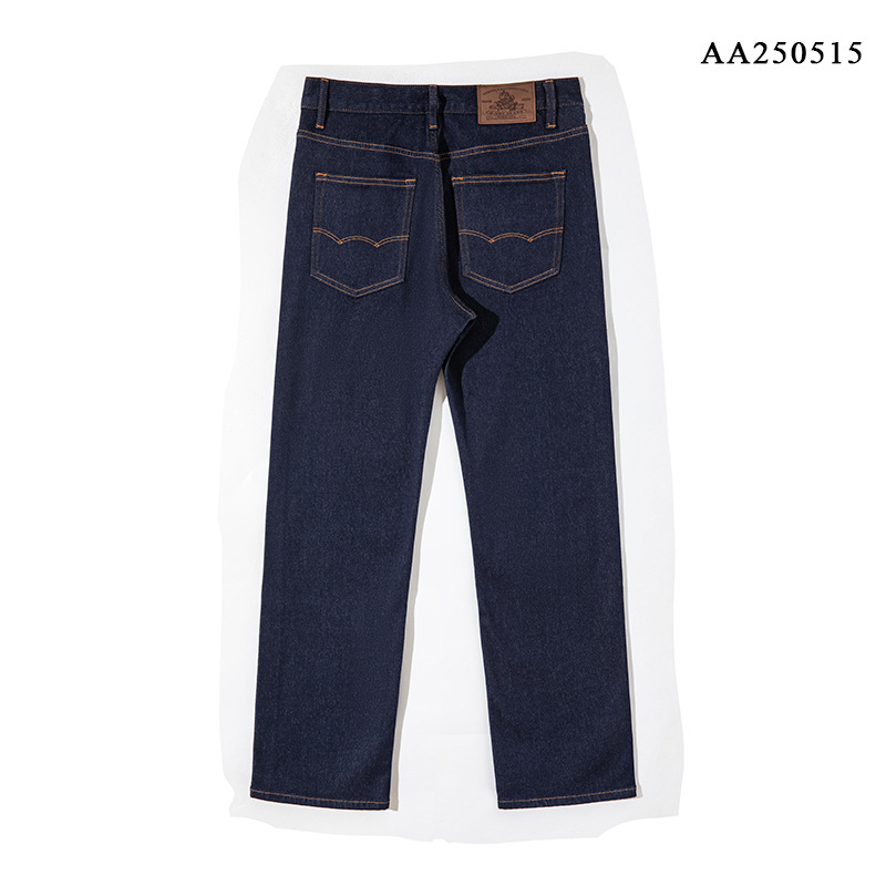 Férfi farmernadrág, vastagított, bolyhosított felület, magas derekú, cipzár, őszi 2025