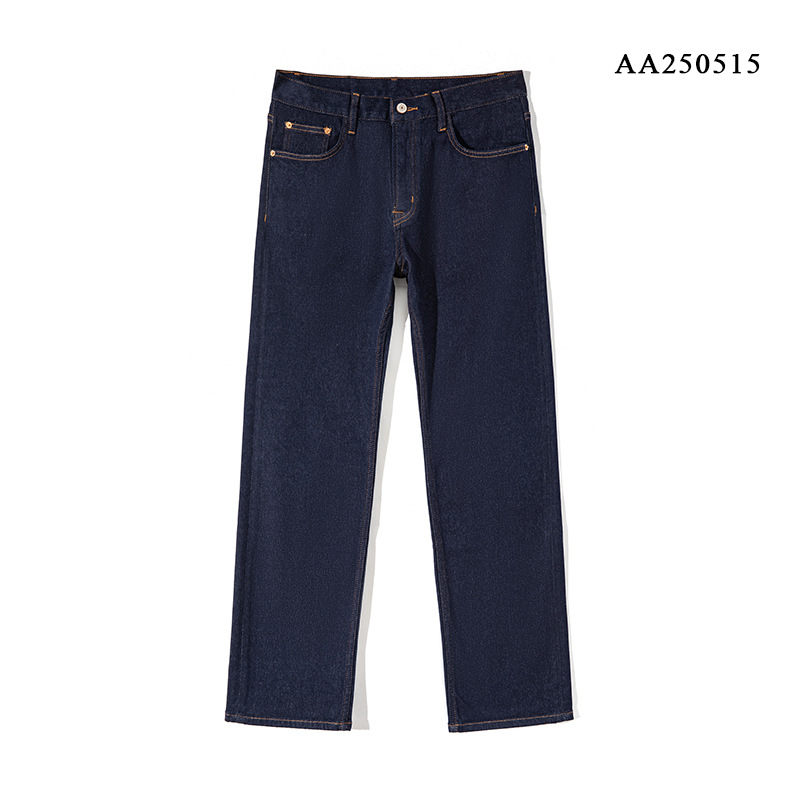 Férfi farmernadrág, vastagított, bolyhosított felület, magas derekú, cipzár, őszi 2025